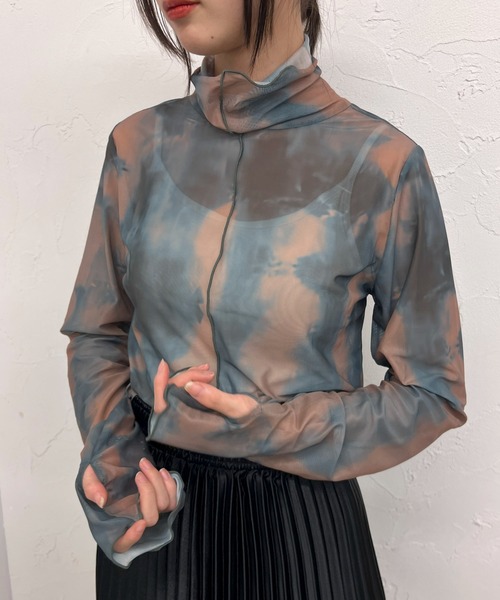 byYOUANCE（バイユアンス）の「ｼｱｰﾒﾛｳﾊｲﾈｯｸﾛﾝT（Tシャツ/カットソー・レディース・ターコイズブルー/オレンジ/グリーン/ブラック系その他/グリーン系その他/ブルー系その他/その他1/その他2/その他3/その他4・FREE）」の13枚目の写真