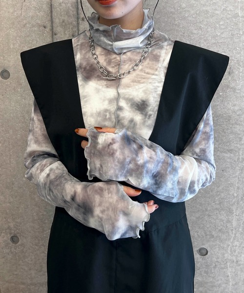 byYOUANCE（バイユアンス）の「ｼｱｰﾒﾛｳﾊｲﾈｯｸﾛﾝT（Tシャツ/カットソー・レディース・ターコイズブルー/オレンジ/グリーン/ブラック系その他/グリーン系その他/ブルー系その他/その他1/その他2/その他3/その他4・FREE）」の11枚目の写真