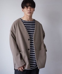 LOWRYS FARM | ウールライクノーカラージャケット　281579(ノーカラーコート)