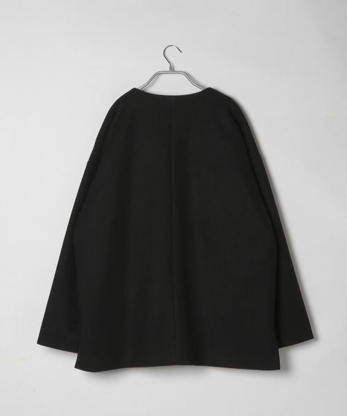 LOWRYS FARM（ローリーズファーム）の「ウールライクノーカラージャケット　281579（ノーカラーコート・メンズ・ブラック/ブラウン/アイボリー・MEDIUM/LARGE）」の9枚目の写真