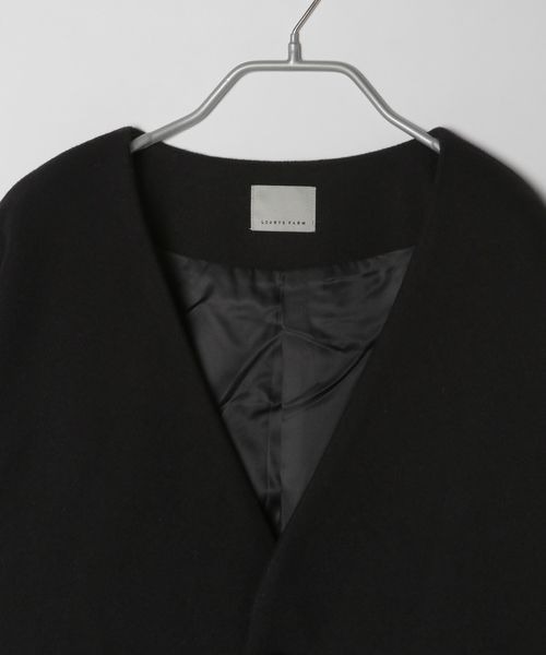 LOWRYS FARM（ローリーズファーム）の「ウールライクノーカラージャケット　281579（ノーカラーコート・メンズ・ブラック/ブラウン/アイボリー・MEDIUM/LARGE）」の11枚目の写真