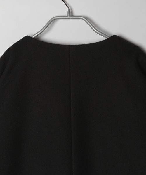 LOWRYS FARM（ローリーズファーム）の「ウールライクノーカラージャケット　281579（ノーカラーコート・メンズ・ブラック/ブラウン/アイボリー・MEDIUM/LARGE）」の6枚目の写真