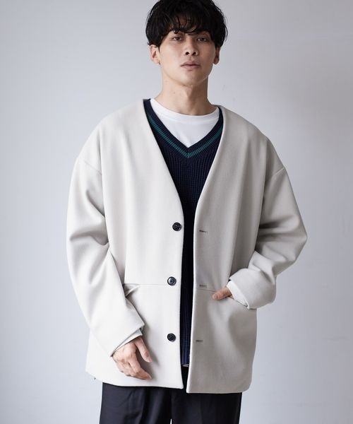 Theory ノーカラーアイボリージャケット theory 「theory 」 ノーカラージャケット 0 ホワイト レディース