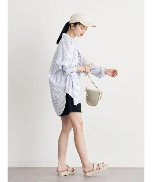 earth music&ecology（アースミュージックアンドエコロジー）の「ミニウラケショートパンツ（その他パンツ・レディース・アイボリー/ブラック・FREE）」の14枚目の写真