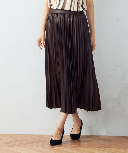 COMME CA ISM（コムサイズム）の「プリーツスカート（スカート・レディース・ブラック/ブラウン/カーキ・SMALL/MEDIUM/LARGE）」の3枚目の写真