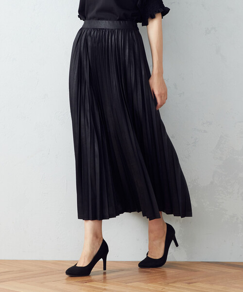COMME CA ISM（コムサイズム）の「プリーツスカート（スカート・レディース・ブラック/ブラウン/カーキ・SMALL/MEDIUM/LARGE）」の2枚目の写真