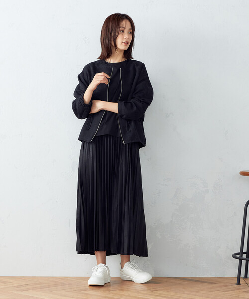 COMME CA ISM（コムサイズム）の「プリーツスカート（スカート・レディース・ブラック/ブラウン/カーキ・SMALL/MEDIUM/LARGE）」の4枚目の写真