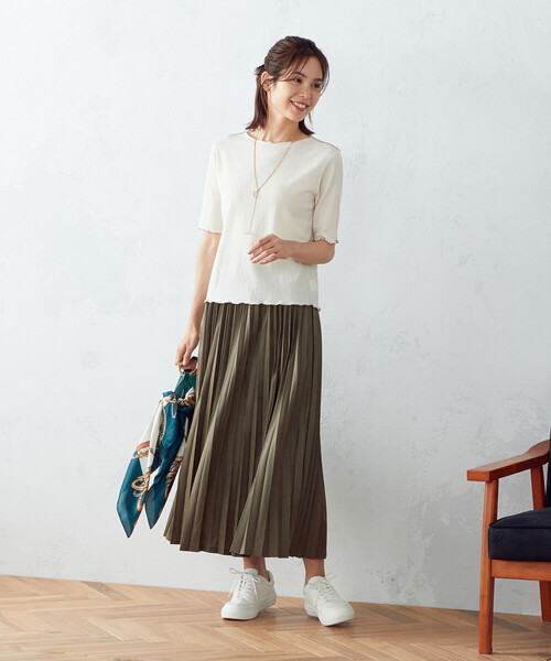 COMME CA ISM（コムサイズム）の「プリーツスカート（スカート・レディース・ブラック/ブラウン/カーキ・SMALL/MEDIUM/LARGE）」の12枚目の写真