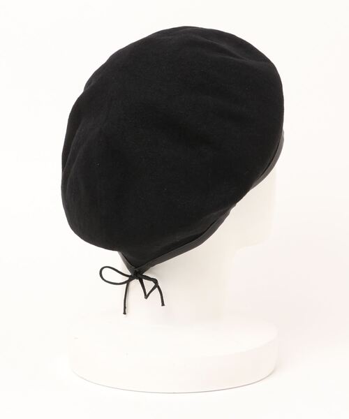 ENVYM（アンビー）の「パイピングベレー（ハンチング/ベレー帽・レディース・ブラック・FREE）」の2枚目の写真