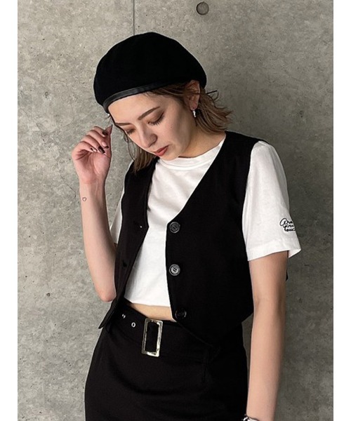 ENVYM（アンビー）の「パイピングベレー（ハンチング/ベレー帽・レディース・ブラック・FREE）」の4枚目の写真