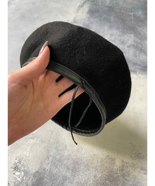 ENVYM（アンビー）の「パイピングベレー（ハンチング/ベレー帽・レディース・ブラック・FREE）」の7枚目の写真