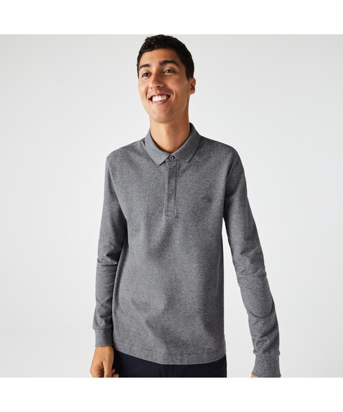 LACOSTE（ラコステ）の「比翼フロントロングスリーブポロシャツ（ポロシャツ・メンズ・ネイビー/チャコール/ブラック/ライトブルー/グレー/ホワイト/グリーン/ブルー/ダークグリーン/オリーブ/サックスブルー・6/3/5/4/2）」の4枚目の写真
