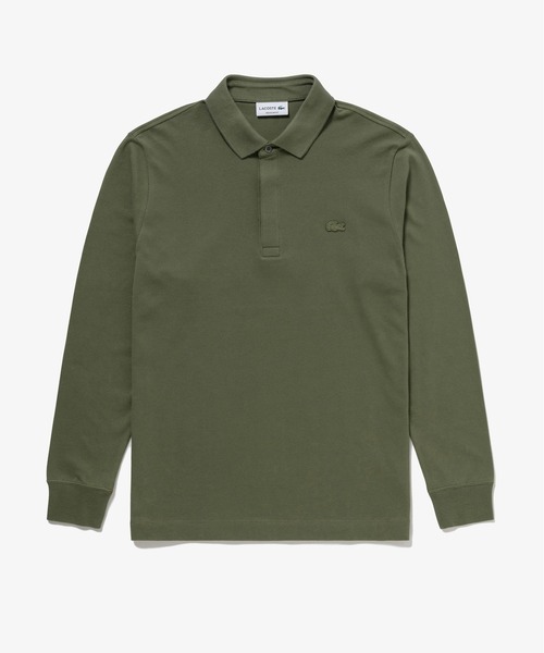 LACOSTE（ラコステ）の「比翼フロントロングスリーブポロシャツ（ポロシャツ・メンズ・ネイビー/チャコール/ブラック/ライトブルー/グレー/ホワイト/グリーン/ブルー/ダークグリーン/オリーブ/サックスブルー・6/3/5/4/2）」の6枚目の写真