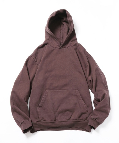 LOS ANGELES APPAREL（ロサンゼルスアパレル）の「LOS ANGELES APPAREL/ロサンゼルスアパレル 14オンス ガーメントダイ ヘビーフリース フーディー プルオーバー（パーカー・メンズ・チャコールグレー/アーミー/ダークグリーン/チョコ・M/L/XL/S）」の3枚目の写真