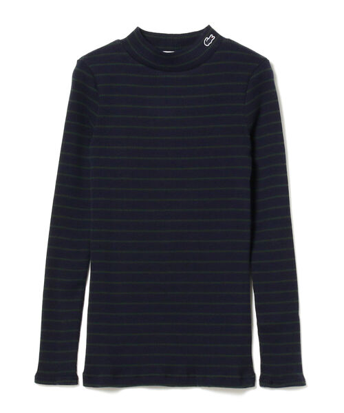 LACOSTE ブラック リブ編み 長袖Tシャツ TF299EL