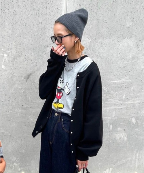 スナップボタンダンボールカーディガン