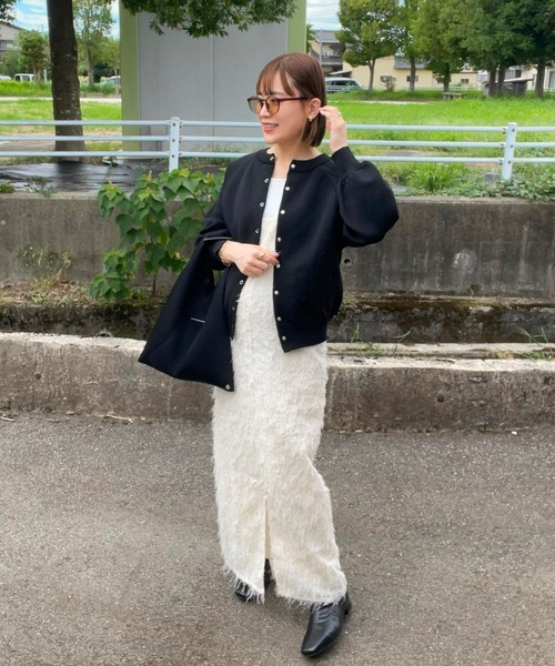 スナップボタンダンボールカーディガン