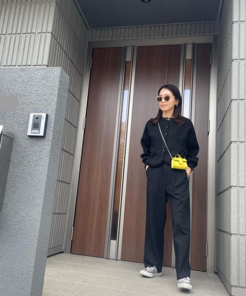 Bonjour Sagan(ボンジュールサガン)の「スナップボタンダンボールカーディガン(カーディガン/ボレロ・レディース・ライトベージュ/ブラック/ブラウン/グリーン/オレンジ/ブルー/ピンク/ネイビー・FREE)」の21枚目の写真