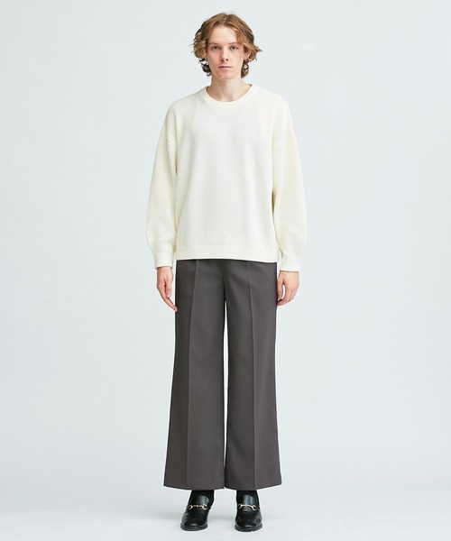 Lui's（ルイス）の「片畦バルーンクルーネックニット（ニット/セーター・メンズ・ホワイト/ブラック/ブルー/グレー・FREE）」の13枚目の写真