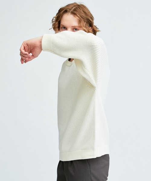 Lui's（ルイス）の「片畦バルーンクルーネックニット（ニット/セーター・メンズ・ホワイト/ブラック/ブルー/グレー・FREE）」の17枚目の写真