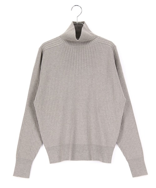 ADAM ET ROPE'（アダムエロペ）の「【WEB・一部実店舗限定】WOOL混リブタートル（ニット/セーター・レディース・チャコールグレー/ライトグレー/ベージュ/グリーン/ベージュ系その他・FREE）」の12枚目の写真