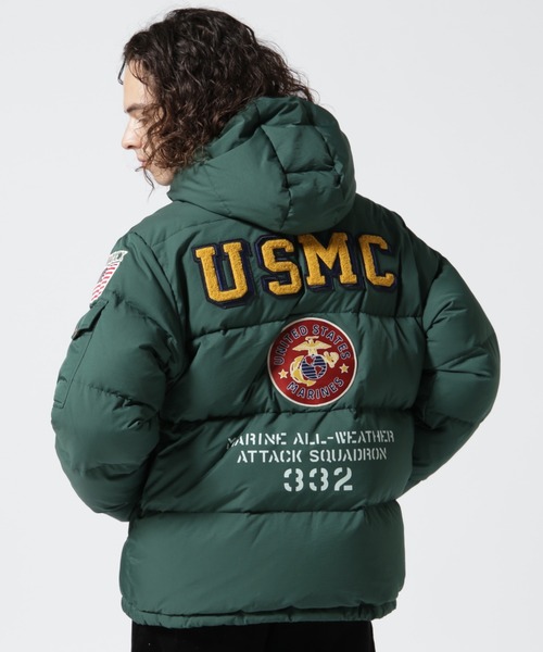 AVIREX(アヴィレックス)の「USMC CLASSIC DOWN JACKET / USMC クラシック ダウンジャケット / AVIREX / アヴィレックス(ダウンジャケット/コート・メンズ・グリーン/ネイビー/イエロー/ブラック・MEDIUM/LARGE/X-LARGE/XX-LARGE/XXL/M/L/XL)」の15枚目の写真