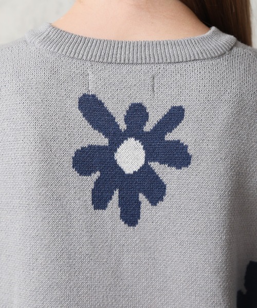 【Hyper Couture】デイジー オーバーサイズ ニット 3Lサイズ セール】DAISYFLOWER OVERSIZED KNIT/7Gボリュームニット デイジー柄