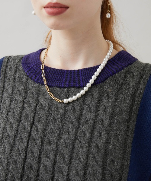 1％（イチ パーセント）の「1% 多柄編みニット（ニット/セーター・レディース・チャコールグレー/グリーン/アイボリー・FREE）」の10枚目の写真