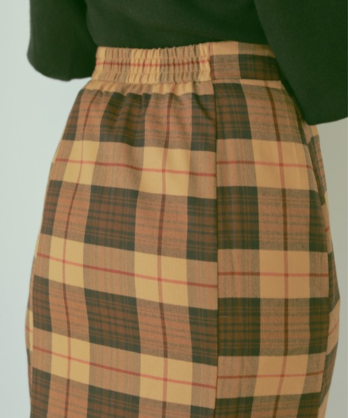 N WITH.(エヌウィズ)の「チェックマーメイドフレアスカート(スカート・レディース・ベージュ/ブラック・FREE)」の9枚目の写真
