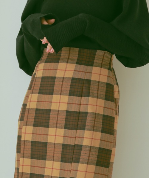 N WITH.(エヌウィズ)の「チェックマーメイドフレアスカート(スカート・レディース・ベージュ/ブラック・FREE)」の10枚目の写真