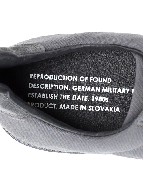 REPRODUCTION OF FOUND(リプロダクションオブファウンド)の「REPRODUCTION OF FOUND 別注 GERMANMILITARY ジャーマントレーナー(スニーカー・メンズ・チャコールグレー・41/42/43/40/44)」の19枚目の写真