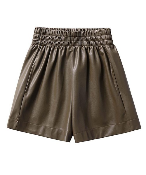 LOPASS（ロパス）の「ハイウエストPUショーツ（その他パンツ・レディース・ブラウン/ブラック・S/M/L/XL）」の14枚目の写真