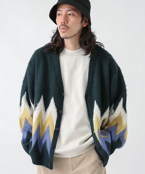 TOWNCRAFT（タウンクラフト）の「『別注』TOWNCRAFT×Sonny Label　ジャガードカーディガン（カーディガン/ボレロ・メンズ・イエロー系その他/ブラウン系その他/グリーン系その他・MEDIUM/LARGE）」の8枚目の写真