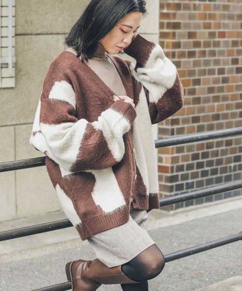 TOWNCRAFT（タウンクラフト）の「『別注』TOWNCRAFT×Sonny Label　ジャガードカーディガン（カーディガン/ボレロ・メンズ・イエロー系その他/ブラウン系その他/グリーン系その他・MEDIUM/LARGE）」の21枚目の写真