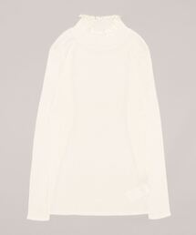 Samansa Mos2 | 【マシンウォッシャブル】フリルリブタートルネックニット(ニット/セーター)