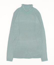 Samansa Mos2 | 【マシンウォッシャブル】フリルリブタートルネックニット(ニット/セーター)