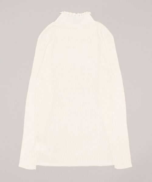 Samansa Mos2(サマンサ モスモス)の「【マシンウォッシャブル】フリルリブタートルネックニット(ニット/セーター・レディース・オフホワイト/ブルー/チャコール/パープル・フリ-)」の5枚目の写真