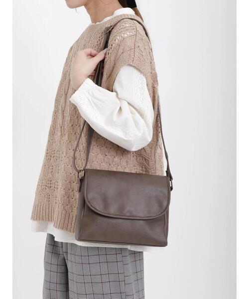 Samansa Mos2（サマンサ モスモス）の「フラップショルダーバッグ（ハンドバッグ・レディース・オフホワイト/ベージュ/ブラウン・ﾌﾘ-）」の10枚目の写真