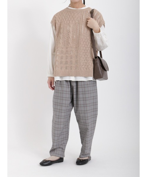 Samansa Mos2（サマンサ モスモス）の「フラップショルダーバッグ（ハンドバッグ・レディース・オフホワイト/ベージュ/ブラウン・ﾌﾘ-）」の4枚目の写真