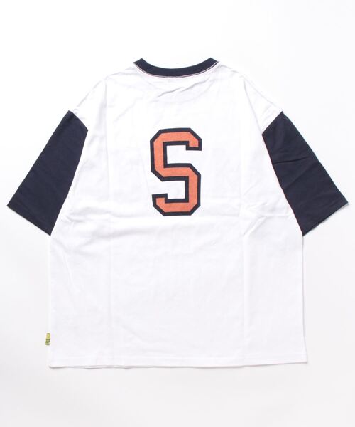 MAKE YOUR DAY(メイクユアデイ)の「SMILEロゴファミリー半袖Tシャツ■パパサイズ(Tシャツ/カットソー・メンズ・ネイビー/グリーン・M/L)」の13枚目の写真