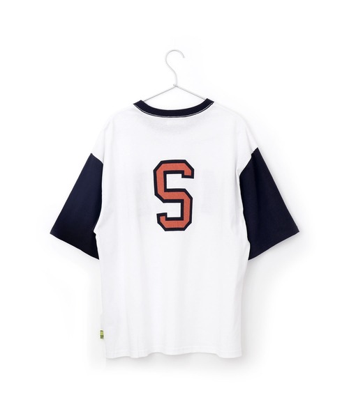 MAKE YOUR DAY(メイクユアデイ)の「SMILEロゴファミリー半袖Tシャツ■パパサイズ(Tシャツ/カットソー・メンズ・ネイビー/グリーン・M/L)」の6枚目の写真