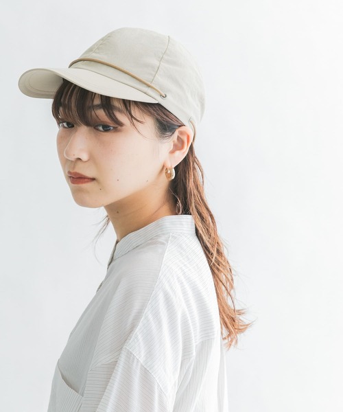 KBF(ケイビーエフ)の「CASSELINI ワッシャーコード付きキャップ(キャップ・レディース・ブラック/ベージュ・ONE)」の5枚目の写真