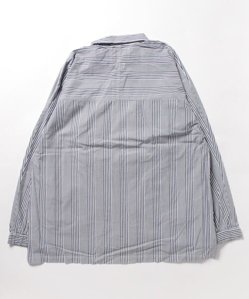 AOZORA（アオゾラ）の「AOZORA/アオゾラ　ストライプZIPシャツ（シャツ/ブラウス・メンズ・ネイビー/ライトブルー・MEDIUM/LARGE/X-LARGE）」の10枚目の写真