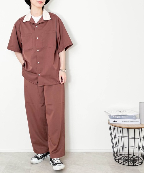 Ritzy(リッツィー)の「TR オープンカラークレリックシャツ レディース メンズ(シャツ/ブラウス・メンズ・ブラック/カーキ/サックスブルー/オフホワイト/ベージュ/モカ/グリーン・LARGE/MEDIUM/X-LARGE)」の19枚目の写真