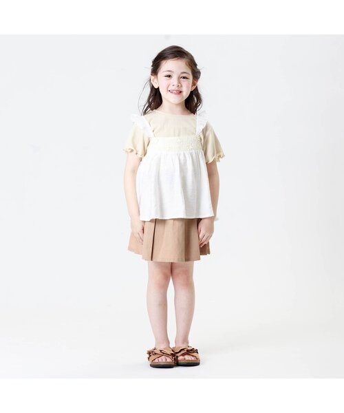 Seraph（セラフ）の「ボックスタックショートパンツ（その他パンツ・キッズ・ベージュ/インディゴブルー/レッド/ブラック・80/90/100/110/120/130/140）」の5枚目の写真