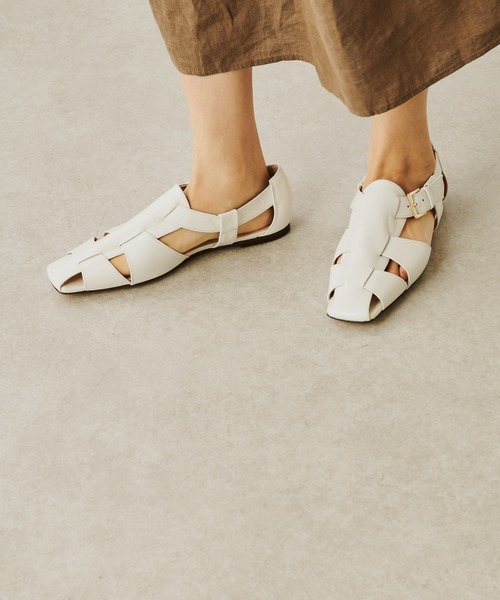 Whim Gazette（ウィムガゼット）の「【2.718】ナローグルカサンダル（サンダル・レディース・ホワイト/ブラック・38/36/37）」の7枚目の写真