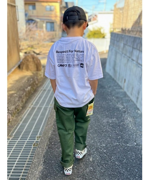 CAMP7(キャンプセブン)の「CAMP7(キャンプ7)【抗菌防臭】バックプリントTシャツ(Tシャツ/カットソー・キッズ・ブラック/ホワイト・130/140/160/150/120/105)」の3枚目の写真