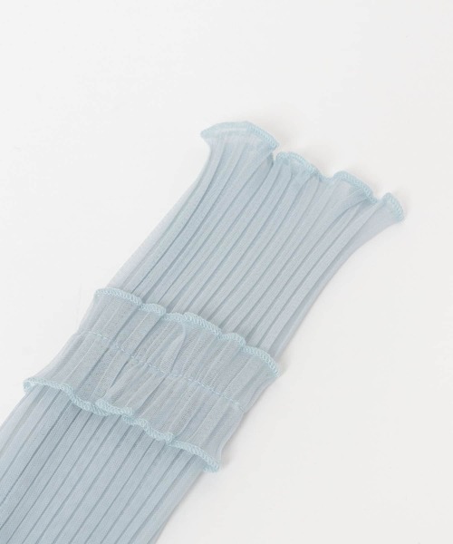URBAN RESEARCH（アーバンリサーチ）の「チュールプリーツアームカバー（手袋・レディース・ブルー/ブラック/ホワイト・ONE）」の7枚目の写真