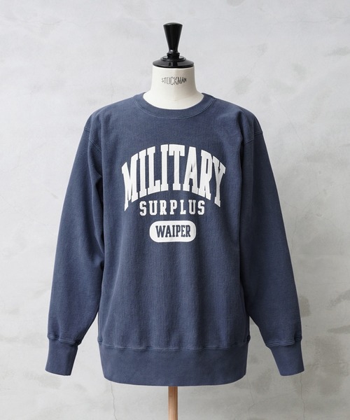 BARNS OUTFITTERS(バーンズアウトフィッターズ)の「WAIPER別注!90's CREW SWEAT br-23125wp(スウェット・メンズ・ブラック/ネイビー・M/L/XL)」の2枚目の写真