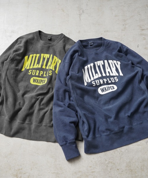 BARNS OUTFITTERS(バーンズアウトフィッターズ)の「WAIPER別注!90's CREW SWEAT br-23125wp(スウェット・メンズ・ブラック/ネイビー・M/L/XL)」の3枚目の写真